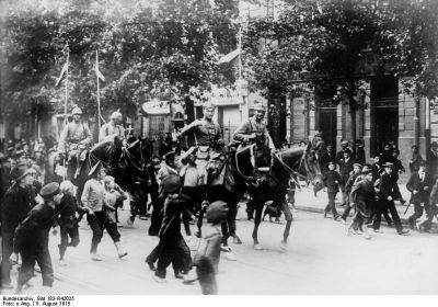 Niemiecka kawaleria w Warszawie 5 sierpnia 1915