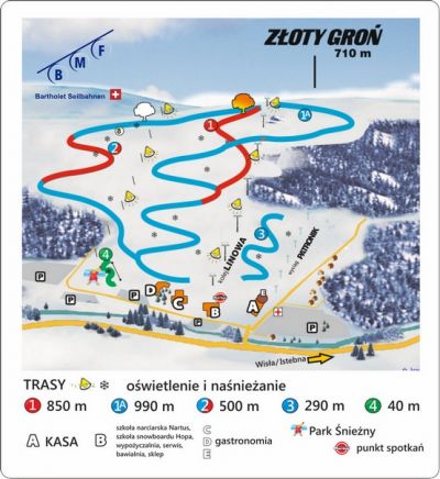 ZŁOTY GROŃ - Wyciąg narciarski w Istebnej