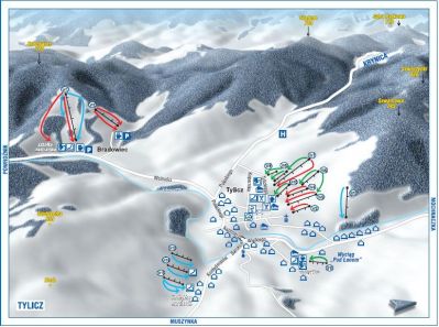 GÓRA SZWARCOWA - Wyciąg narciarski w Tyliczu