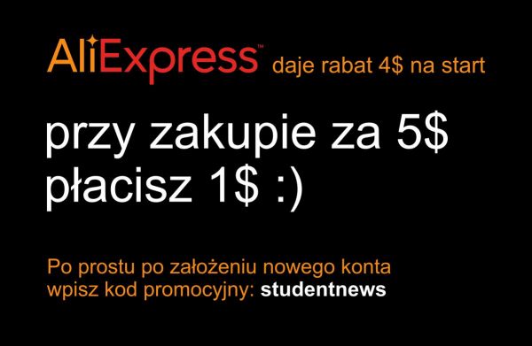 po wpisaniu studentnews płacisz 4 dolary mniej